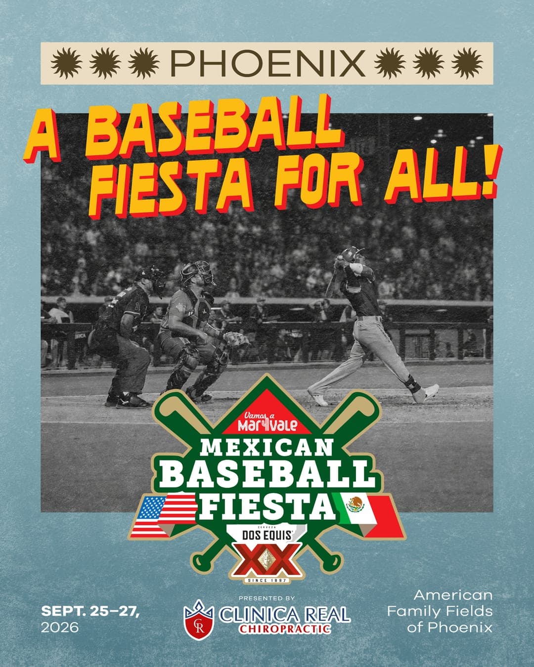 Mexican Baseball Fiesta Phoenix 2026 — Aug 28–30 at American Family Fields of Phoenix