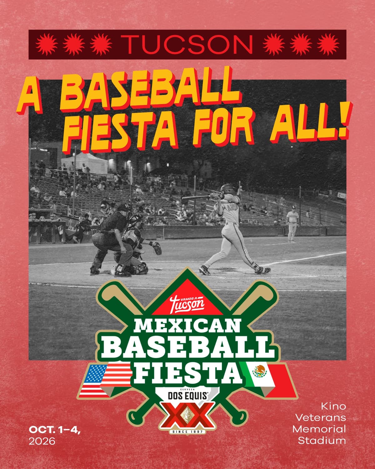 Mexican Baseball Fiesta Tucson 2026 — Oct 1–4 at Kino Veterans Memorial Stadium