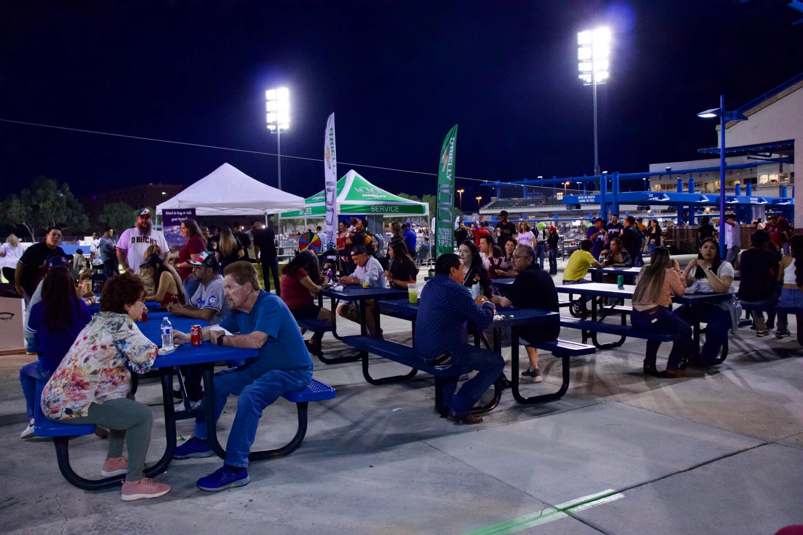 Baseball action on the field